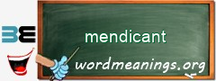 WordMeaning blackboard for mendicant